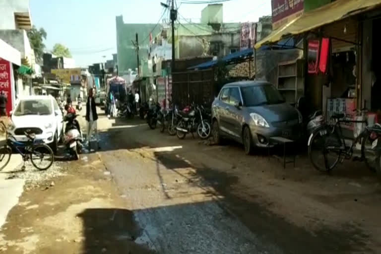 Main road turned into pits