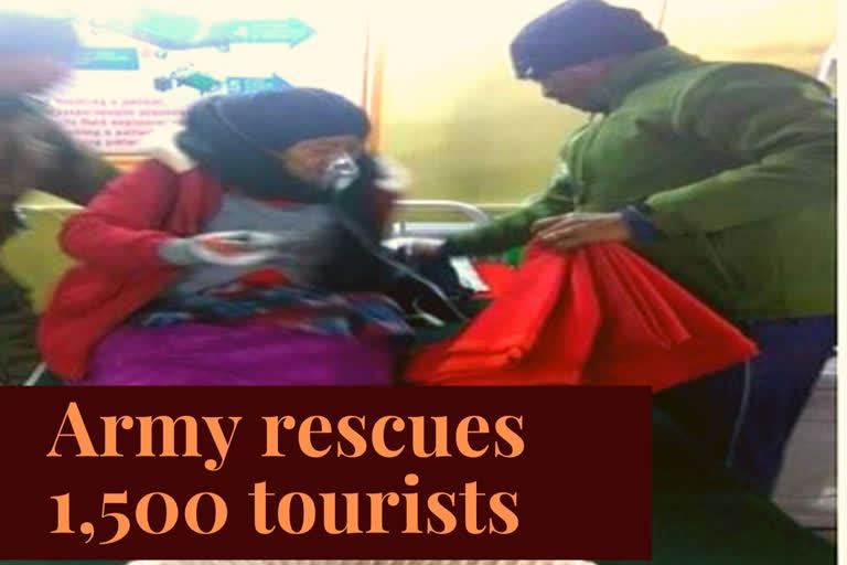 Indian Army rescues 1,500 tourists stranded in Sikkim after heavy snowfall