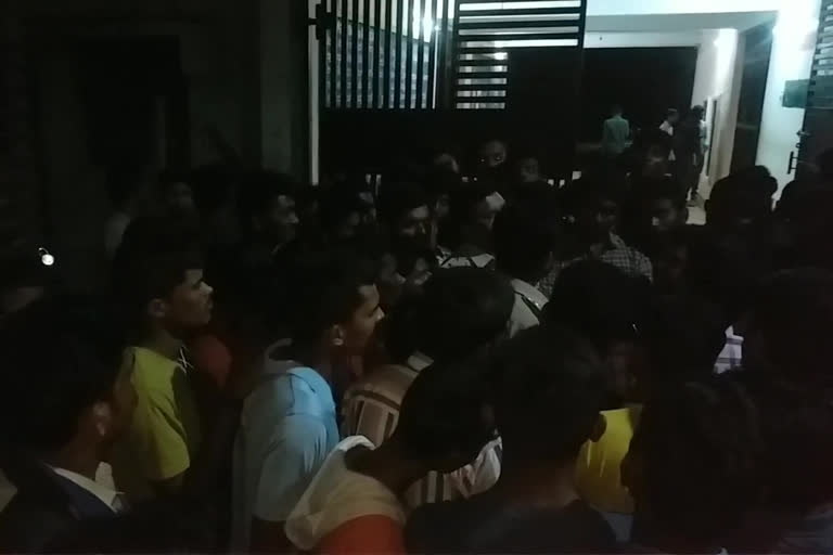 students protest due to closing of hostel mess at ananthapur district