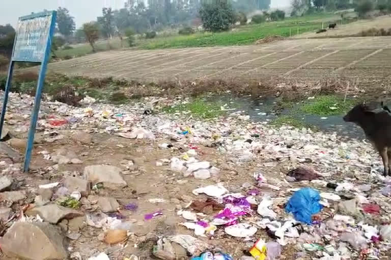 MCD workers dumping garbage in yamuna river