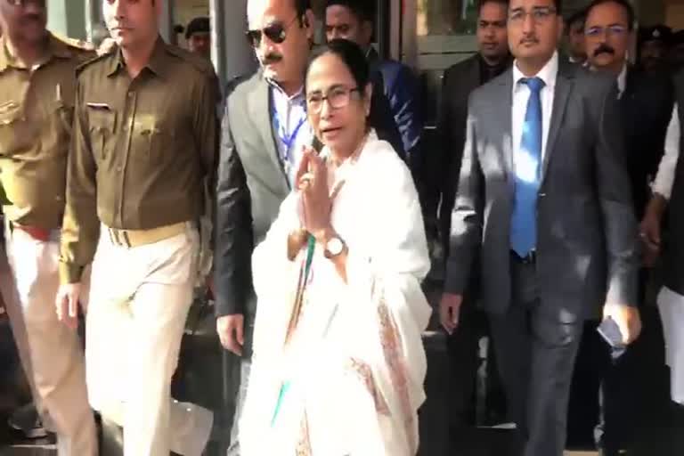Mamta leaves for the venue