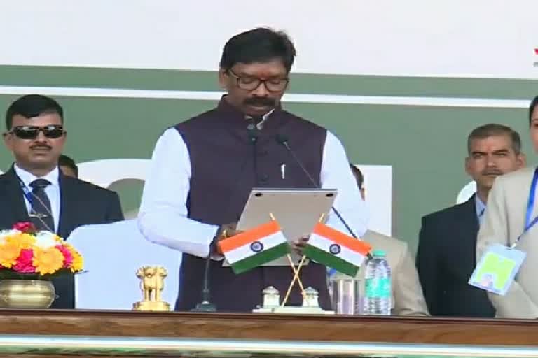 hemant soren's oath ceremony LIVE