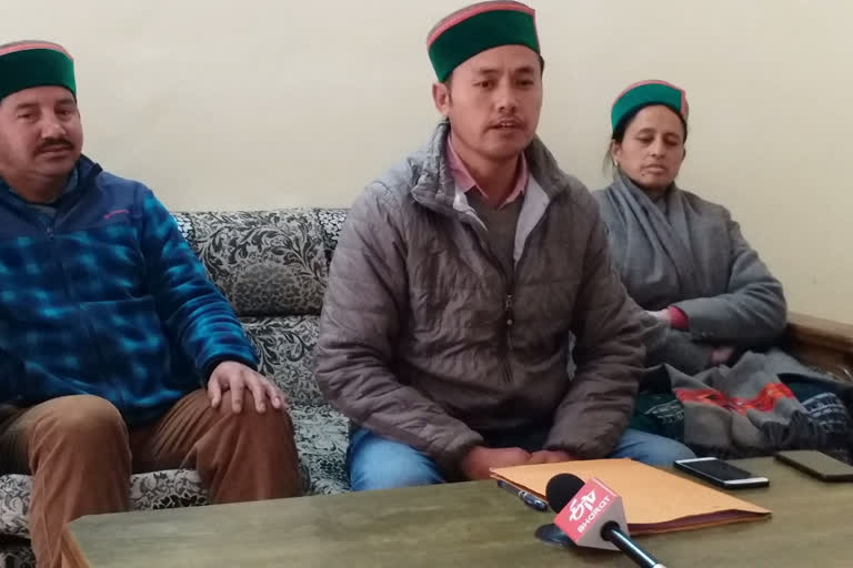 kinnaur bjp shamsher hara has special talk with etv bharat in kinnaur