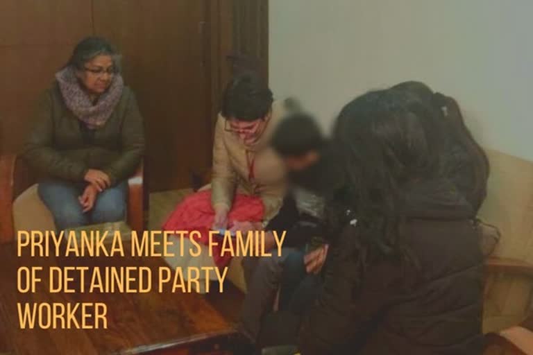 Priyanka visits family of another jailed activist