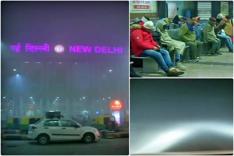 dense fog and cold wave continues in Delhi