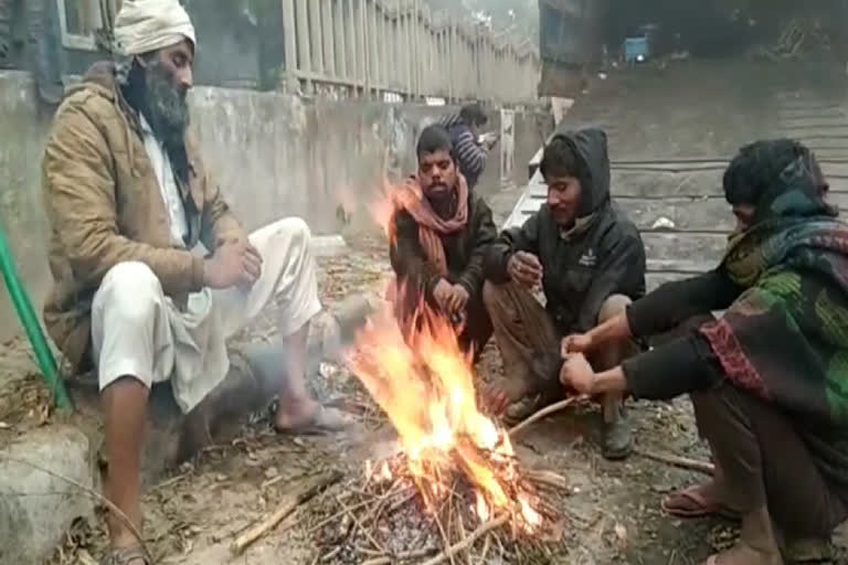 in the harsh cold of delhi for poor people bonfire become utmost support