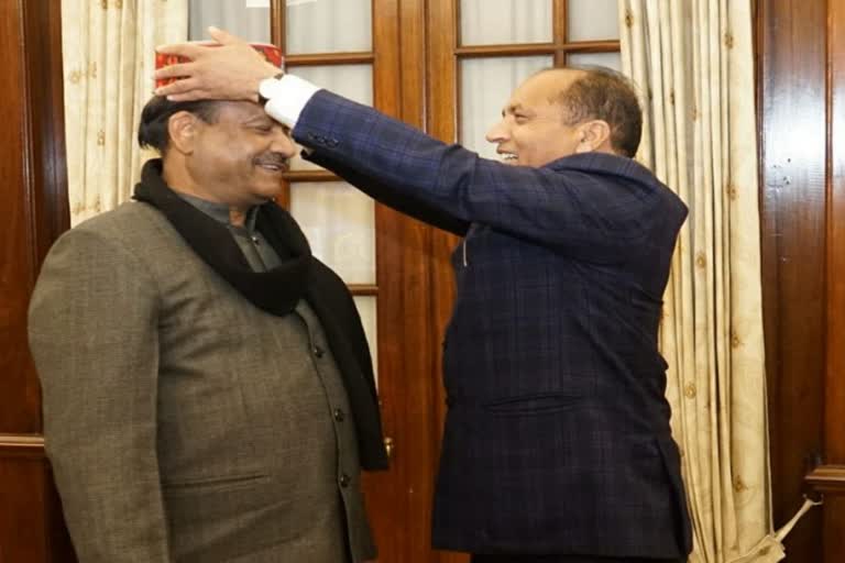 cm jairam thakur meet lok sabha speaker