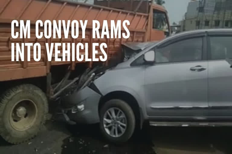 Karnataka CM's convoy rams into vehicles, injures two