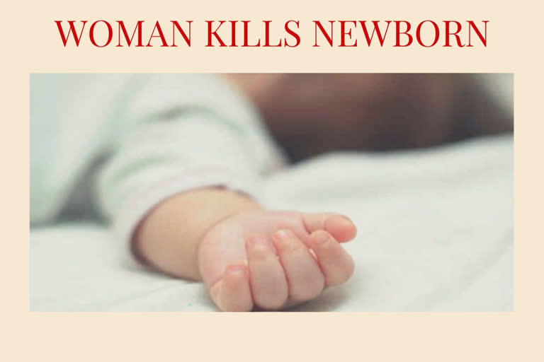 Vadodara, Gujarat  Woman kills infant daughter  Four hours after birth  Post-mortem conducted in Surat hospital  Case under section 302 of IPC  നവജാത ശിശു  ഗാന്ധിനഗർ  ഗുജറാത്ത്  കഴുത്തുഞെരിച്ച് കൊലപ്പെടുത്തി  പോസ്റ്റ്‌മോർട്ടം റിപ്പോർട്ട്  ഉമ്പർഗോവാനിലെ ആശുപത്രി  ഉമ്പർഗാവിലെ സാകേത് നഗർ  സെക്ഷൻ 302