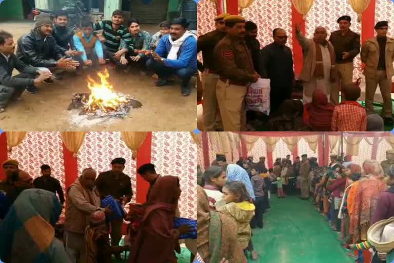 dholpur news, rajasthan news, जरूरतमंद लोगों को बांटे ऊनी वस्त्र, धौलपुर पुलिस की समाज, समाज में सकारात्मक पहल