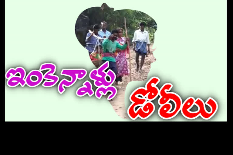 గర్భిణికి నొప్పులు... డోలీలో తీసుకెళ్తుండగా ప్రసవం