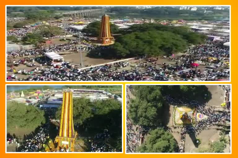 Drone camera capture all event of shourya din Ceremony