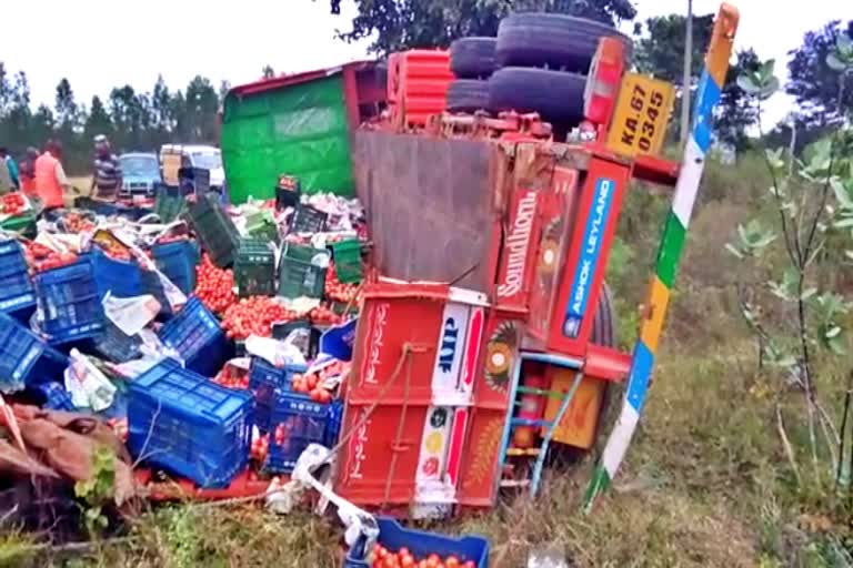 A lorry accident in kolar