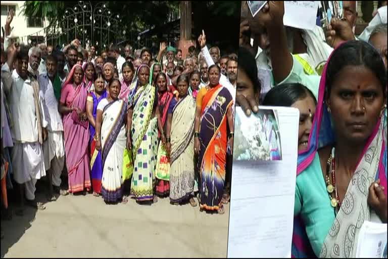 Hebbali villagers Protest