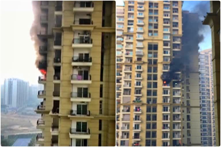 Fire breaks out in Noida's high-rise apartment