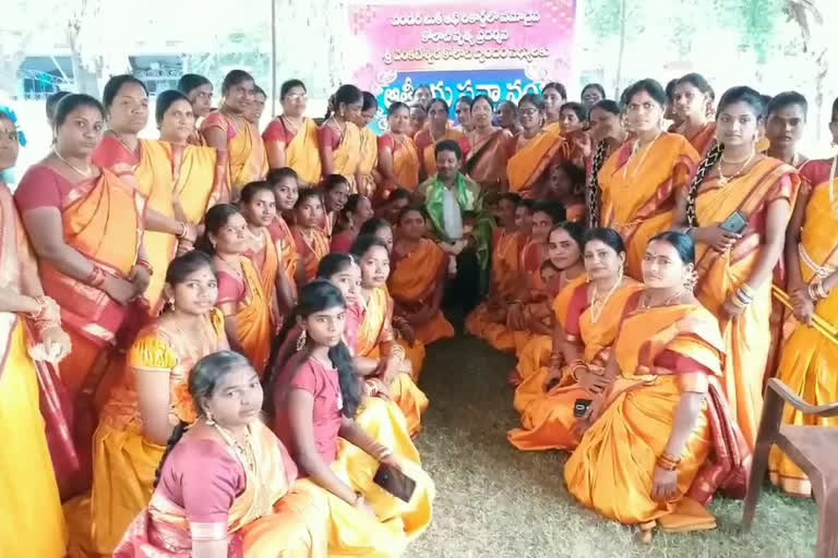 A greeting to Kolata artists in peddapalli district