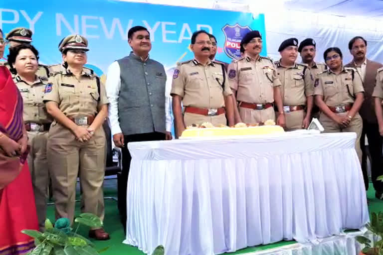 NEW YEAR CELEBRATIONS IN DGP OFFICE AT HYDERABAD