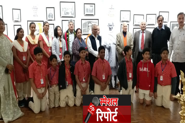 Gandhiji painting exhibition in India International Center