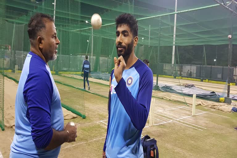 Jasprit Bumrah trains ahead of first T20I against SL