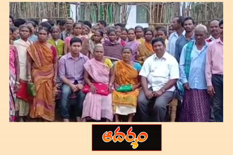 retaired army son birthday celebrations in  tribal people at visakhapatnam agency