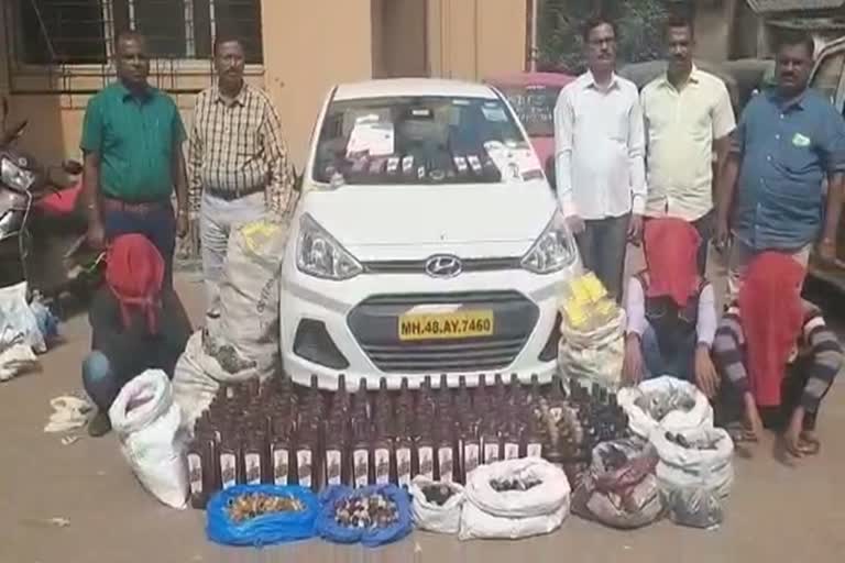 illegal liquor seized near thane