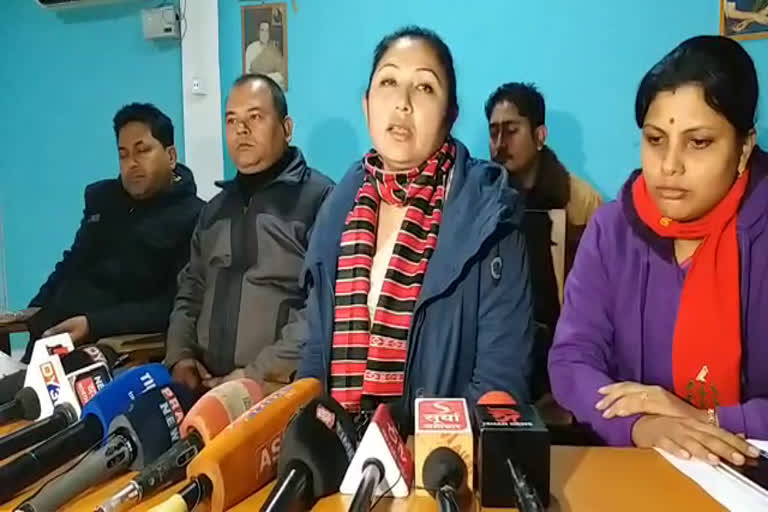 bismita gogoi press meet in golaghat