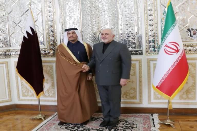 Foreign Minister of Qatar Mohammed bin Abdulrahman Al Thani visits Iran