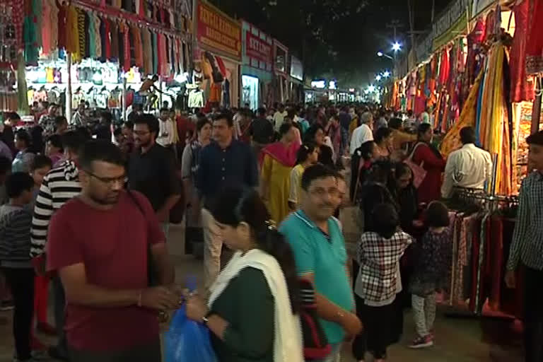 heavy rush in numaish in hyderabad