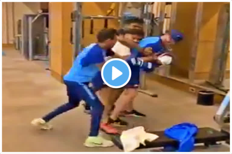 yuzvendra chahal, rishabh pant, sanju samson boxing fight with coach nick webb , watch video