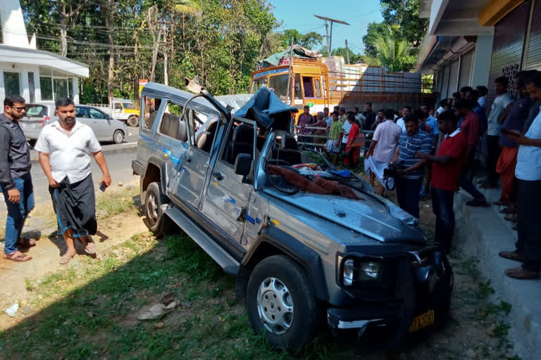 പാലാ വാഹനാപകടം  Sabarimala pilgrims injured in road accident Two deaths  പാലയിൽ ശബരിമല തീർഥാടകർ സഞ്ചരിച്ചിരുന്ന വാഹനം അപകടത്തിൽപ്പെട്ടു; രണ്ട് മരണം