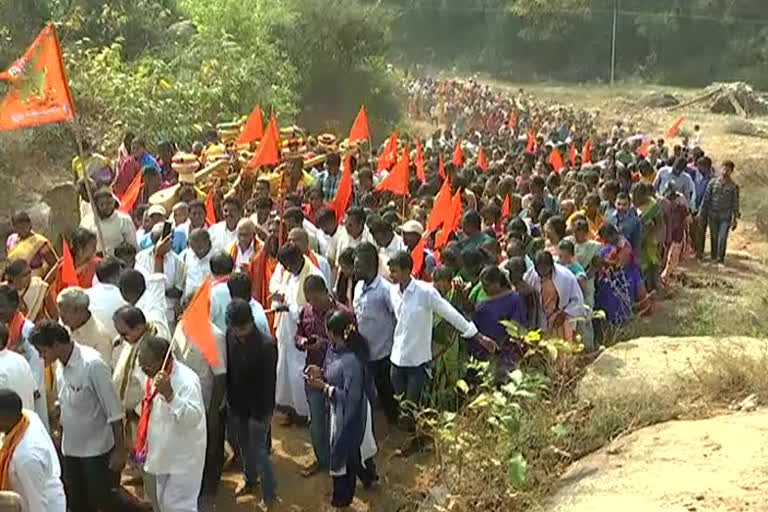 A large number of devotees flock to the temple in Ramatheertha