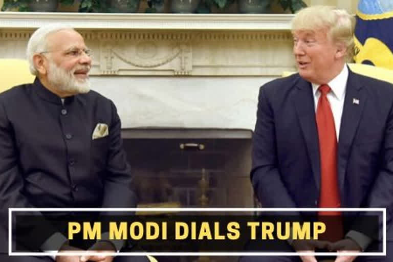 PM speaks to US President Trump  ഇന്ത്യ-യുഎസ് ബന്ധം കൂടുതല്‍ ശക്തിപെടുന്നതായി നരേന്ദ്ര മോദി  India-US relations have grown from strength to strength  ട്രംപിന് ഫോണിലൂടെ പുതുവത്സര ആശംസകള്‍ മോദി അറിയിച്ചു  ഇന്ത്യ-യുഎസ് ബന്ധം