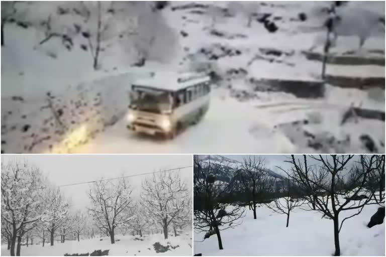 roads closed in Kullu due to snowfall