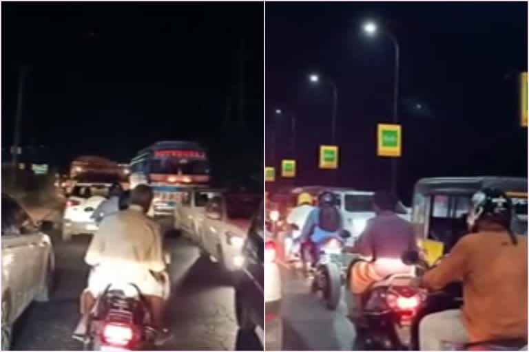 heavy traffic  ഗതാഗതക്കുരുക്ക്  കണ്ണൂർ എടക്കാട്-തലശേരി പാത  ദേശീയപത ഗതാഗതക്കുരുക്ക്