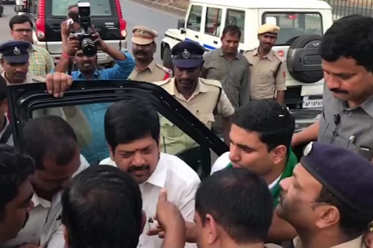 Lokesh arrested son of Chandra Babu Naidu