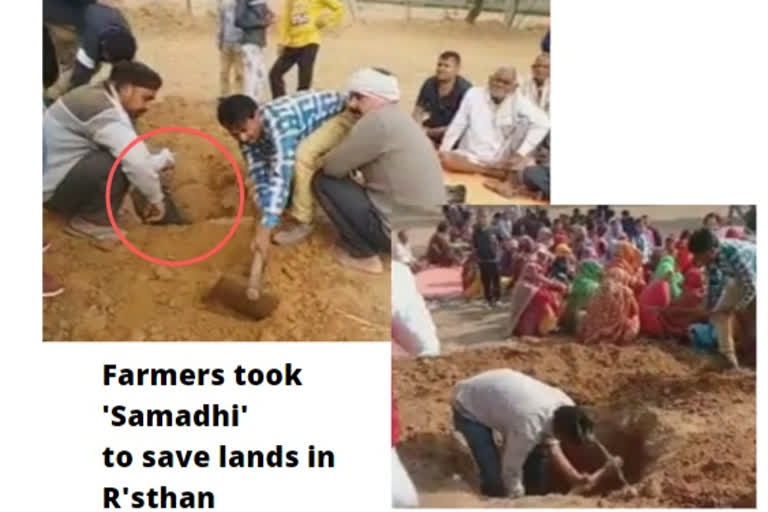 Farmers took 'Samadhi' to save lands in R'sthan