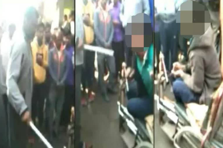 Video of beating of divyang in faridabad goes viral