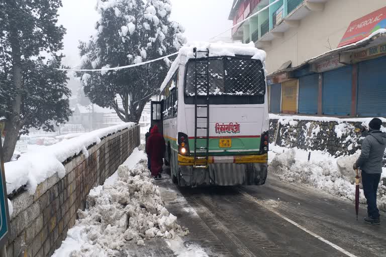 Snowfall in Himachal from last 2 days