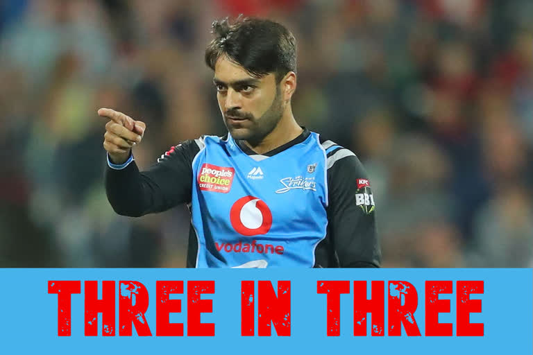 Rashid Khan's 3rd T20 hat-trick in vain as Sydney Sixers beat Adelaide Strikers in BBL clash