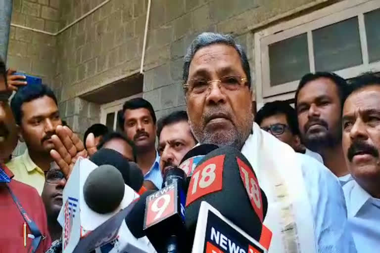 Opposition leader Siddaramaiah