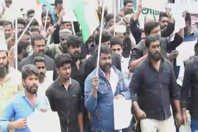 islamic organisation protest against caa in kodaikanal  muslim oppose caa  kodai protest against caa  கொடைக்கானல் போராட்டம்  இஸ்லாமிய அமைப்புகள் போராட்டம்