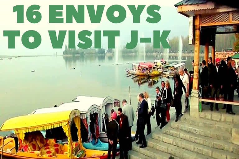 US Ambassador  Kenneth I Juster  Jammu and Kashmir  Delhi-based envoys  16 nations in Kashmir  Lt Governor G C Murmu  newly created Union Territory  16 രാജ്യങ്ങളില്‍ നിന്നുള്ള നയതന്ത്ര പ്രതിനിധികളുടെ സംഘം കാശ്മീരിലെത്തി