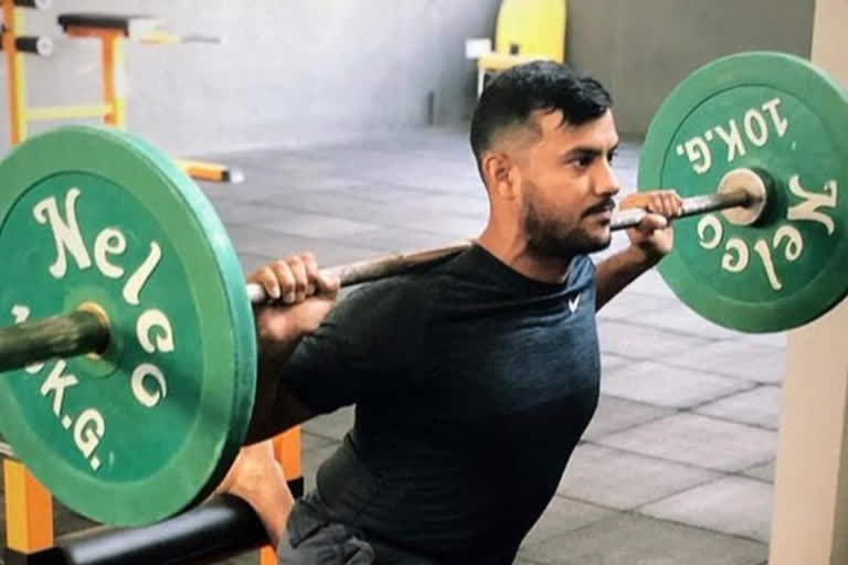 Mayank Agarwal sweats out at gym