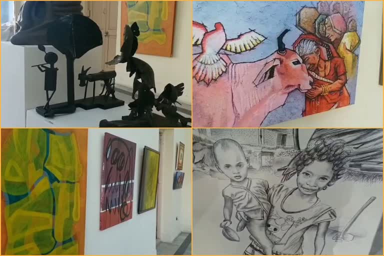 A painting exhibition is being organized at Kala Veethika, Gwalior