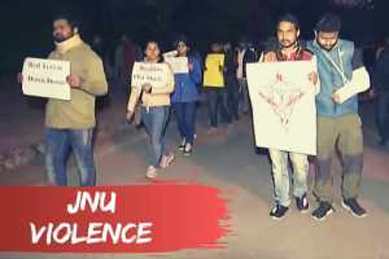 JNU students form human chain to protest against Jan 5 violence