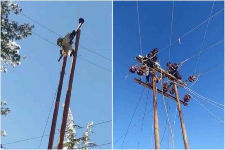 electricity department restoring power theog