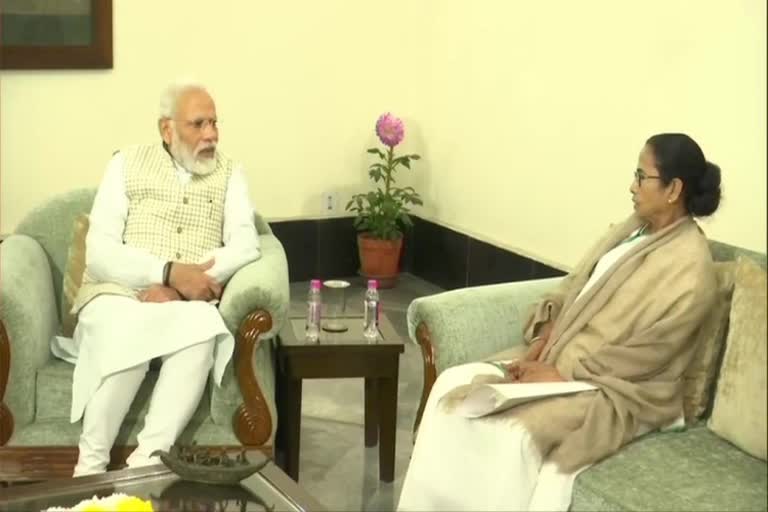 mamata banerjee modi meeting, ದೀದಿ ಜೊತೆ ಮೋದಿ ಚರ್ಚೆ