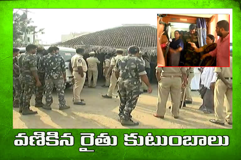 Police entered into the homes of the farmers in Velagapudi