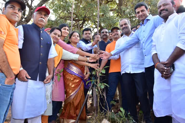 Mayor drive plant planting program in Halasuru lake surrounding