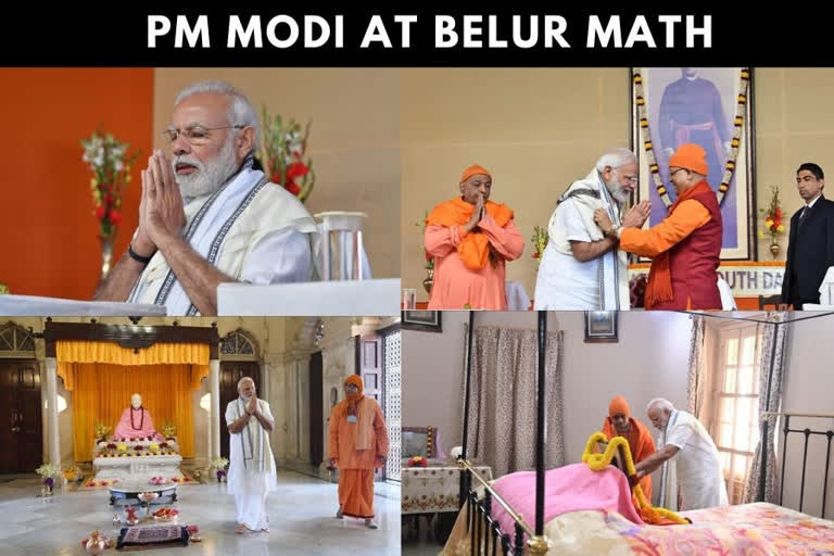 PM pays obeisance at Belur Math in Howrah